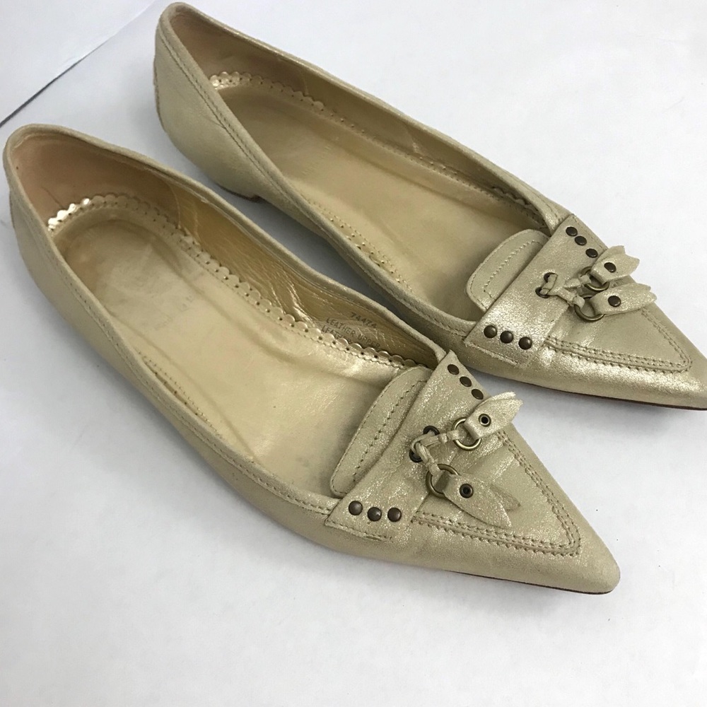 J. Crew | Gold Tassel Flats sz 8